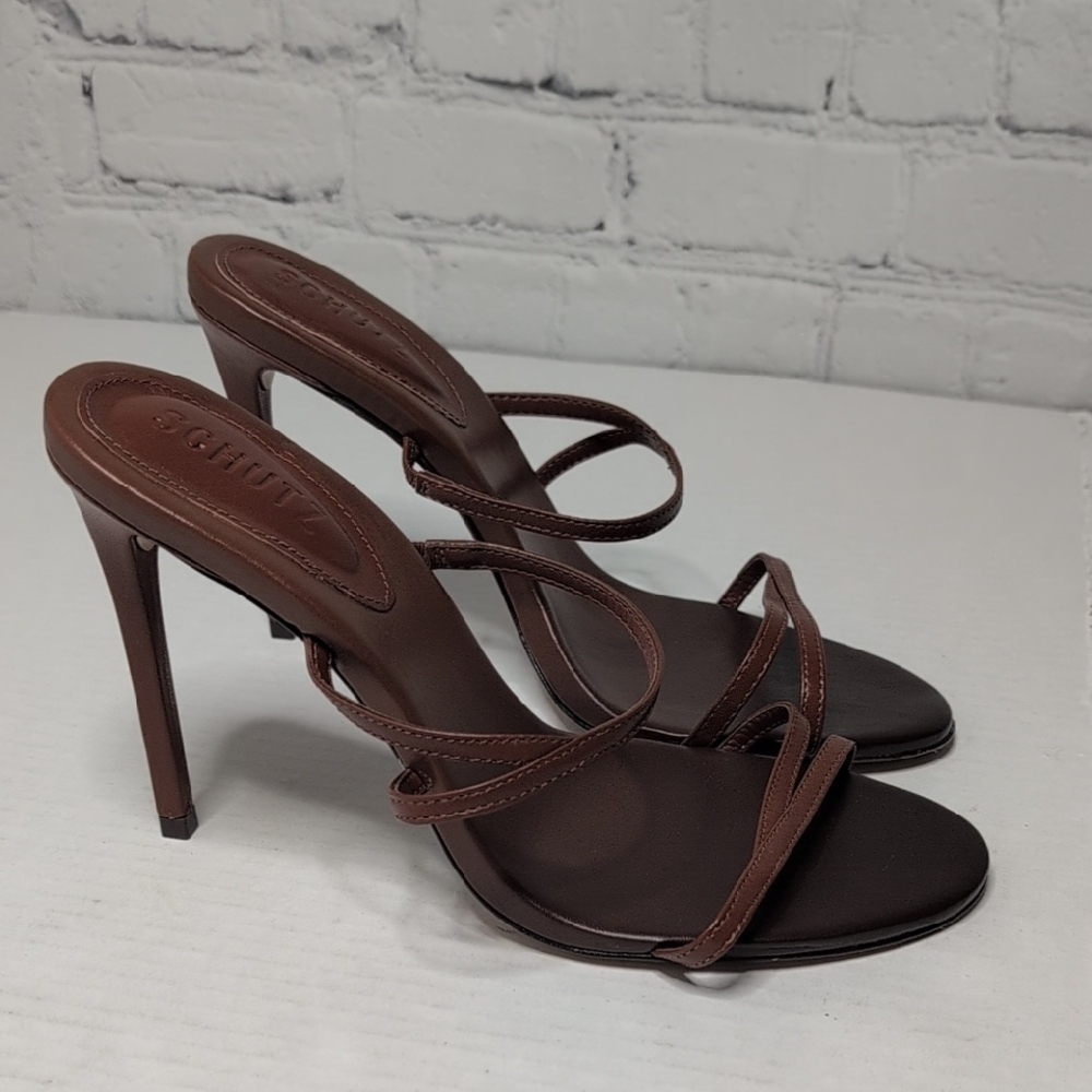 NWT Schultz Diana Leather Stiletto Sandal